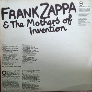 画像2: Frank Zappa & The Mothers Of Invention / Frank Zappa & The Mothers Of Invention
