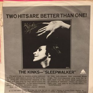 画像1: The Kinks + The Hollywood Stars / Sleepwalker