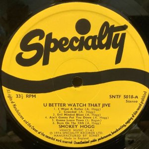 画像3: Smokey Hogg / U Better Watch That Jive