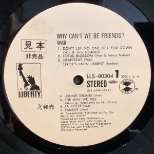 画像2: War / Why Can't We Be Friends?