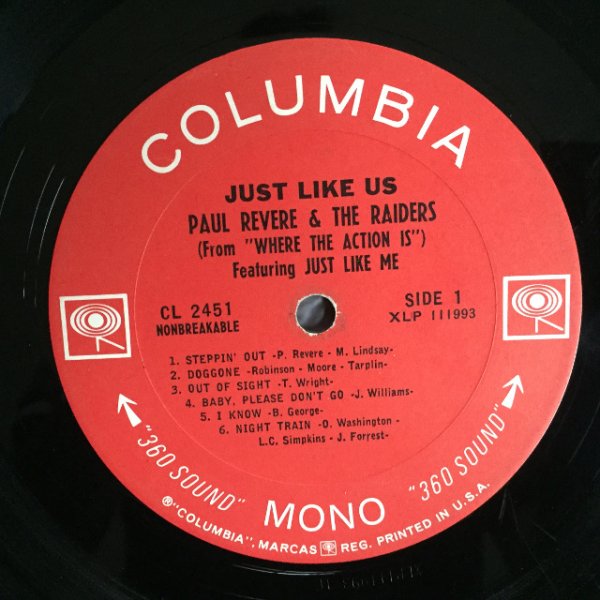 画像3: Paul Revere & The Raiders / Just Like Us! (MONO) (3)