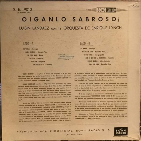 画像2: Luisin Landaez con la orquesta de Enrique Lynch / Oiganlo Sabroso (2)