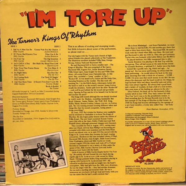 画像2: Ike Turner's Kings Of Rhythm / I'm Tore Up (2)