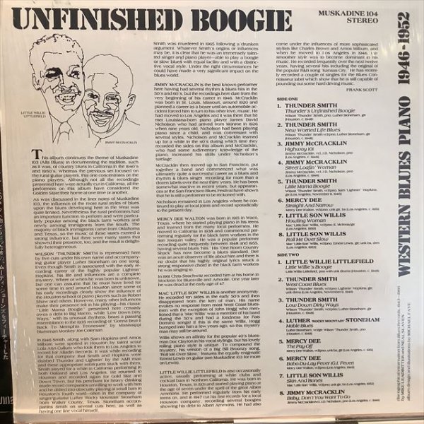 画像2: VA / Unfinished Boogie (Western Blues Piano 1946-1952) (2)