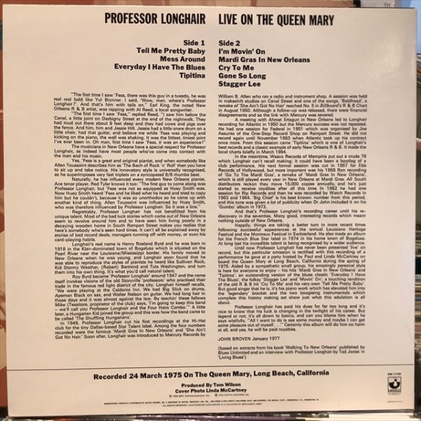 画像2: Professor Longhair / Live On The Queen Mary (2)
