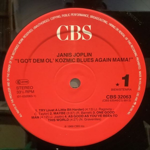 画像2: Janis Joplin / I Got Dem Ol' Kozmic Blues Again Mama! (2)