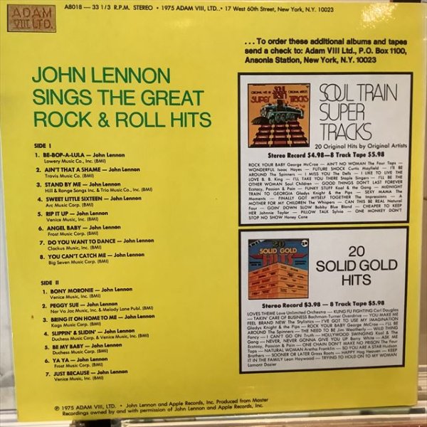 画像2: John Lennon / Roots (Sings The Great Rock & Roll Hits) (2)