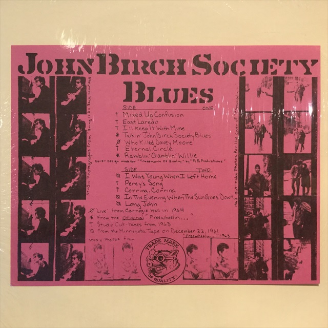 Bob Dylan / John Birch Society Blues - Sweet Nuthin' Records